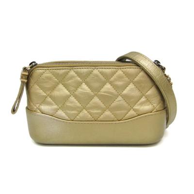 CHANEL ガブリエルドゥシャネル チェーンショルダーバッグ レザー グリーン CHANEL（シャネル） ショルダーバッグ ガブリエル ホーボー ツイード