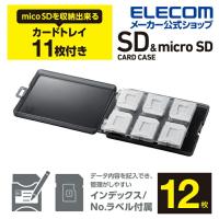 エレコム SDカードケース SD microSD カード ケース 12枚 収納 ブラック┃CMC-06NMC12 | エレコムダイレクトショップ