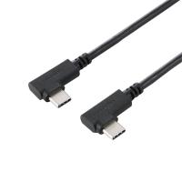 エレコム Type-Cケーブル やわらか 両端L字 タイプ C-Cタイプ 2.0m 認証品 USB Power Delivery対応60W ブラック  ELECOM U2C-CLLY20NBK | エレコムダイレクトショップ