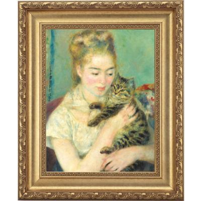 ルノワール 猫を抱く少女（絵画）｜美術、工芸品 | 楽器、手芸