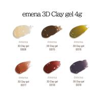 エメナ emena 3D Clay gel 4g 6種類からご選択 粘土 3Dジェル クレイジェル ジェルネイル セルフネイル ネイリスト ネイルグッズ ネイル用品 新品 送料無料 | エルストア