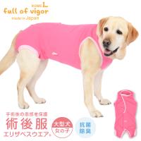 エリザベスカラー の代わりに 獣医師 去勢 避妊 手術 【送料込】 大型犬用 術後服エリザベスウエア(R) 女の子 抗菌 消臭素材 | 犬猫術後服エリザベスウエア専門店