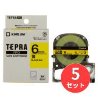 【5個セット】キングジム(KING JIM) PROテープカートリッジ カラーラベル(パステル) SC6Y 6mm幅 黄/黒文字 【まとめ買い】 | EL Store