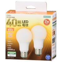 オーム電機 LED電球 E26 40形相当 全方向 電球色 2個入 LDA5L-G AG52 2P【品番:06-4704】 | E-MASTERヤフー店