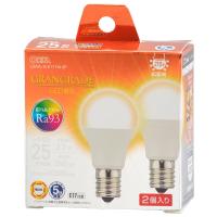 オーム電機 LED電球小形E17 25形相当 電球色 2個入 LDA2L-G-E17 RA 2P 【品番:06-5554】 | E-MASTERヤフー店