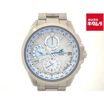 CASIO オシアナスOCW-T100 電波　ソーラー白文字盤　希少品 CASIO（カシオ） Ft1327151 腕時計 オシアナス OCEANUS OCW-T100