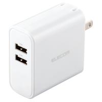 エレコム MPA-ACU05WH AC充電器 USB-Aメス2ポート 4.8A出力 おまかせ充電搭載 ホワイト | カメラのキタムラヤフー店