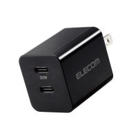 エレコム MPA-ACCP35BK AC充電器 Power Delivery準拠 20W USB-C2ポート ブラック | カメラのキタムラヤフー店