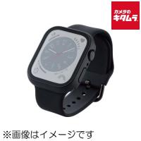エレコム AW-22AFCGOBK フルカバーケース プレミアムガラス ゴリラ 高透明 ブラック（Apple Watch series8/7 45mm用） | カメラのキタムラヤフー店