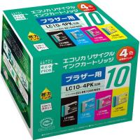 エコリカ ECI-BR104P/BOX ブラザー LC104PK 互換リサイクルインクカートリッジ 4色パック | カメラのキタムラヤフー店