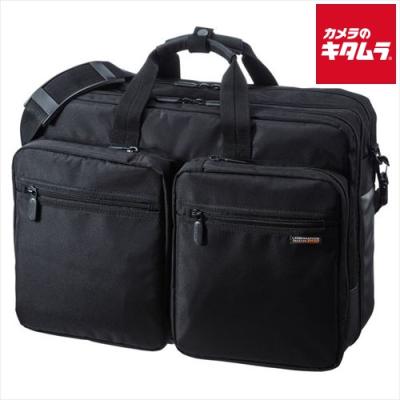 【美品】キタムラ　ビジネスバッグ　ブラック　鍵付き ka7927-01_1.jpg