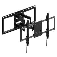 朝日木材加工 壁掛マウント金具 フルモーションタイプ 対応インチ 42〜86Vまで テレビ壁掛け金具 FLM-006-BK【140サイズ】 | 家電と雑貨のemon(えもん)