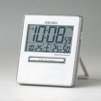 SEIKO セイコー 目覚まし時計 電波 トラベラ デジタル カレンダー 温度 湿度 白パール SQ699W お取り寄せ | セイコークロック専門店 EMPIRE