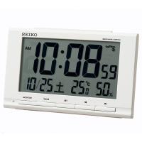 SEIKO セイコー 目覚まし時計 電波 デジタル カレンダー 温度 湿度 SQ789W お取り寄せ | セイコークロック専門店 EMPIRE