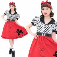 50s コスプレ 大人 フィフティーズ プードル コスチューム 小物付き ハロウィン ロックンロール イベント パーティー アカムスyahoo 店 通販 Yahoo ショッピング