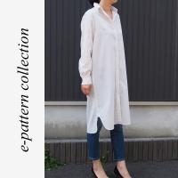 型紙 パターン オーバーシャツワンピース型紙 テキスト付き Lop 032 Eパターン コレクション ヤフー店 通販 Yahoo ショッピング