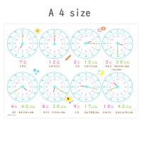 お風呂で使える 時計の読み方ポスター 学習ポスター 知育教材 Ko 004 お受験グッズのハッピークローバー 通販 Yahoo ショッピング