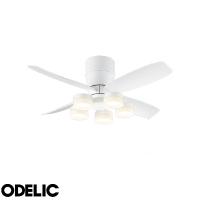 オーデリック LED シーリングファンライト 小型 WF810P1 WF298LR DCモーター 6畳 5灯 電球色 天井直付 ファン付 照明 「送料無料」 | イーライン