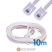 電話線 モジュラーケーブル 10m 薄型 フラットタイプ 電話コード 電話ケーブル メール便送料無料 001 007 001 Esco Shop 通販 Yahoo ショッピング