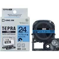 【純正】テプラPROテープ マグネットテープ SJ24B 青に黒文字 24mm | 文具の吉田屋Yahoo!店