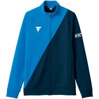 ヴィクタス VICTAS V-JJ227 ジャケット 542101 5060 ブルー×ネイビー メンズ レディース 卓球ウェア 長袖ジャケット トレーニング 移動着 アウター 防寒 | YOCABITO Yahoo!店