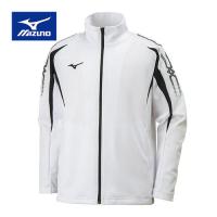 ミズノ MIZUNO MCB ウォームアップシャツ 32JC8001 01 ホワイト×ブラック メンズ レディース トレーニングウェア 長袖 上着  ジャケット | YOCABITO Yahoo!店