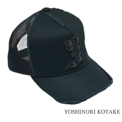 新品 タグ付き ヨシノリコタケ キャップ 黒 スター V 正規品 オールブラック ヨシノリコタケ 帽子 「V」グレイラメ ブラックスター刺繍