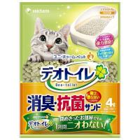 (まとめ）デオトイレ 飛び散らない消臭・抗菌サンド 4L （ペット用品)〔×4セット〕 | エスティムヤフーショップ