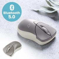 ワイヤレスマウス Bluetooth 静音 マルチペアリング 小型 3ボタン カウント切り替え800/1200/1600 グレージュ EZ4-MABTIP3GG | イーサプライ ヤフー店