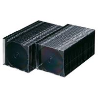プラケース スリムタイプ 100枚セット Blu-ray DVD CD ブラック 薄さ約5mm FCD-PU100MBKN サンワサプライ | イーサプライ ヤフー店