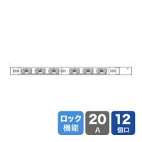 19インチサーバーラック用コンセント 200V・20A 抜け防止ロック付 IEC320 C13コネクタ 12個口 3m TAP-SV22012LK サンワサプライ ネコポス非対応 | イーサプライ ヤフー店