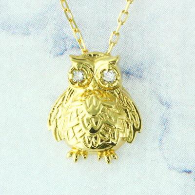 フクロウデザイン K18 ペンダント フクロウ ペンダント k18のおすすめ