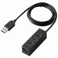 USBハブ エレコム U2H-TZ427BBK [USB2.0ハブ/バスパワー/4ポート/100cm/ブラック] | イートレンドヤフー店