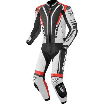 BERIK レザー スーツ 赤・白・黒　LLW LS1-171334-BK D.RED BERIK RACINGSUITS