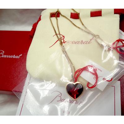 Baccarat バカラ ハート ネックレス ペンダント 赤 レッド 箱