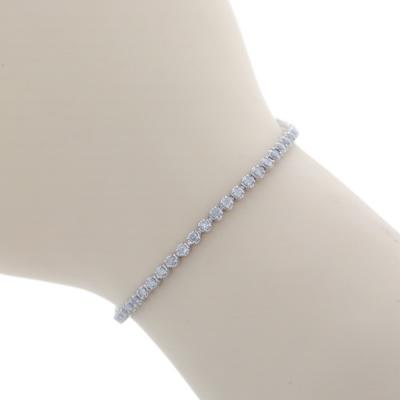 K14WG ホワイトゴールド ブレスレット ダイヤモンド 1.00ct テニス