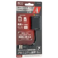 【ゆうパケット対応】ミヨシ SDカードリーダ・ライタ USB3.2Gen1対応 USB-A USR-ASD1/BK ブラック [管理:1000022020] | エクセラープラス