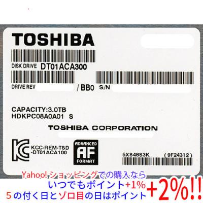 3TB 2セットTOSHIBA 内蔵HDD 7200回転SATA使用185hから 内蔵hdd 3tb（PC