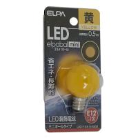 ELPA LED電球 エルパボールmini LDG1Y-G-E12-G233 黄色 [管理:1100050687] | エクセラープラス