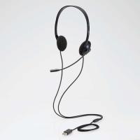 ELECOM エレコム 子ども用ヘッドセット 両耳 USB ブラック マイク付 HS-KD03UBK [管理:1100054412] | エクセラープラス