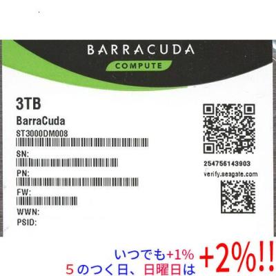 seagate 3tb（Seagate／内蔵型ハードディスクドライブ）｜PCパーツ