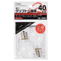 ミニクリプトン電球 E17 40W形 ホワイト 2個入 OHM KR100/110V36WW/2P 06-2587 オーム電機 | エクサイト・セキュリティ Yahoo!店