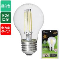 LED電球 フィラメント 小丸球 E26 40形相当 昼白色｜LDA3N C6/LBG5 06-3891 OHM | エクサイト・セキュリティ Yahoo!店