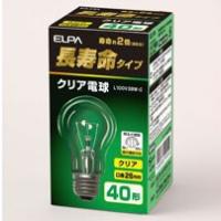 L100V38W-C 長寿命クリア電球 40W形 E26 L100V38W-C ELPA（エルパ・朝日電器） | エクサイト・セキュリティ Yahoo!店