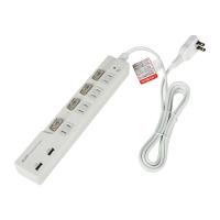 WBS-LS42USB-W_1940400_スイッチ付タップ4個口2m USB 3.4A_ELPA（エルパ・朝日電器） | エクサイト・セキュリティ Yahoo!店