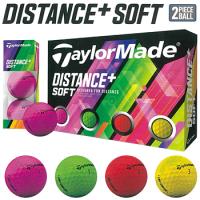 テーラーメイド日本正規品  DISTANCE+ SOFT MULTI COLOR (ディスタンスプラスソフトマルチカラー)  ゴルフボール1ダース(4色×3個 合計12個入) | EZAKI NET GOLF