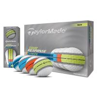 TaylorMade テーラーメイド 日本正規品 TOUR RESPONSE STRIPE MULTI COLOR ツアーレスポンス ストライプ マルチカラー 2025モデル ゴルフボール 1ダース(12個入)