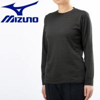 メール便送料無料 ミズノ MIZUNO アウトドア 【発熱素材】ブレスサーモ ミニボーダークルーネック レディース B2MA973908 クリアランスセール | イーゾーン スポーツ