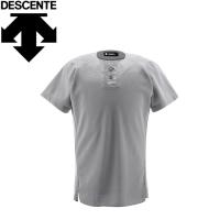 メール便送料無料 デサント DESCENTE 野球 ユニフォームシャツ 2ボタンシャツ メンズ レディース ハーフボタンシャツ DB1012-SLV | イーゾーン スポーツ