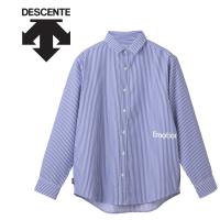 期間限定お買い得プライス デサント DESCENTE ストライプ レギュラーカラーシャツ 長袖 メンズ DMMWJB56-BLWH | イーゾーン スポーツ